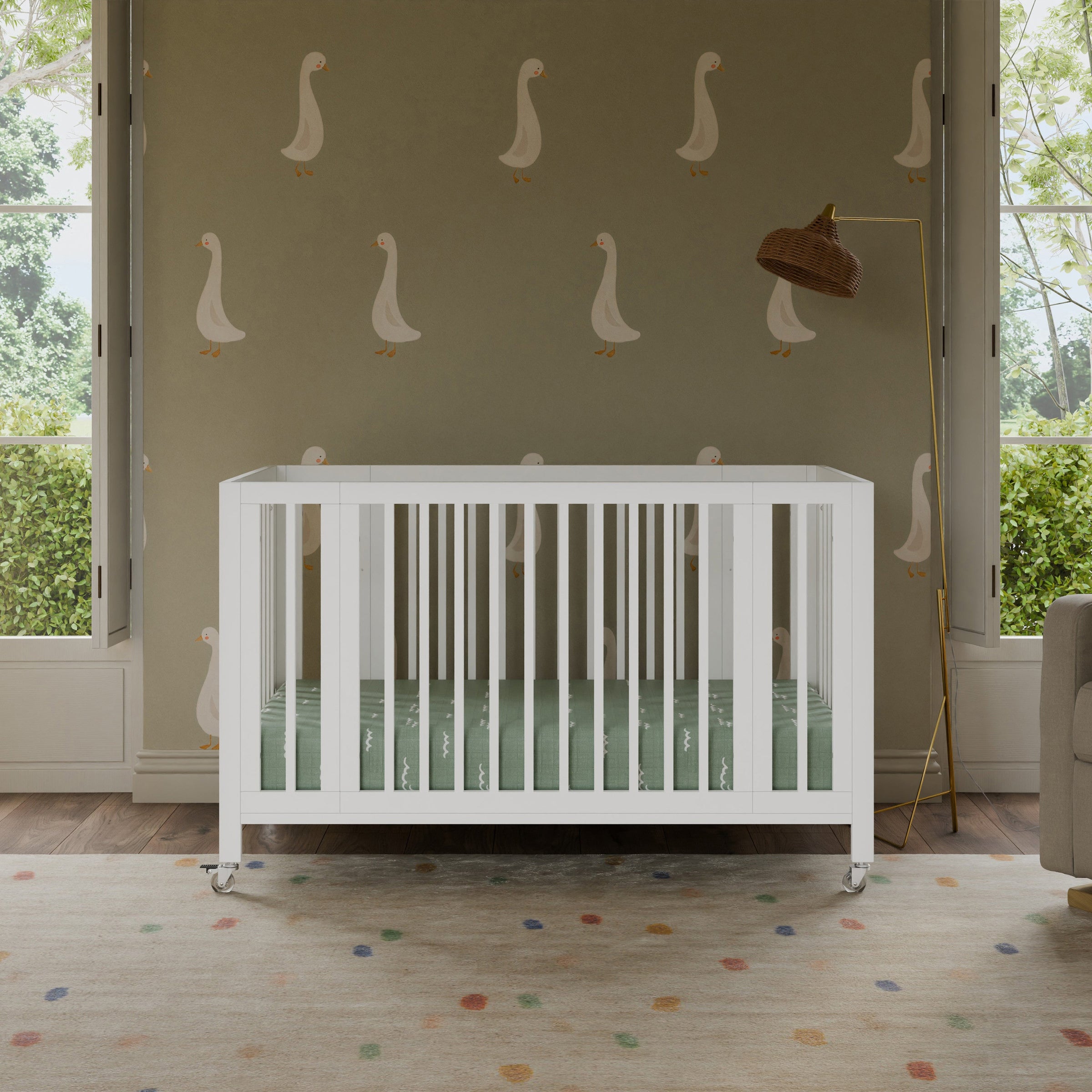 M30880W,Rolli 9-in-1 Convertible All-Stages?? Crib w/ Bassinet & Toddler Bed Kits in White