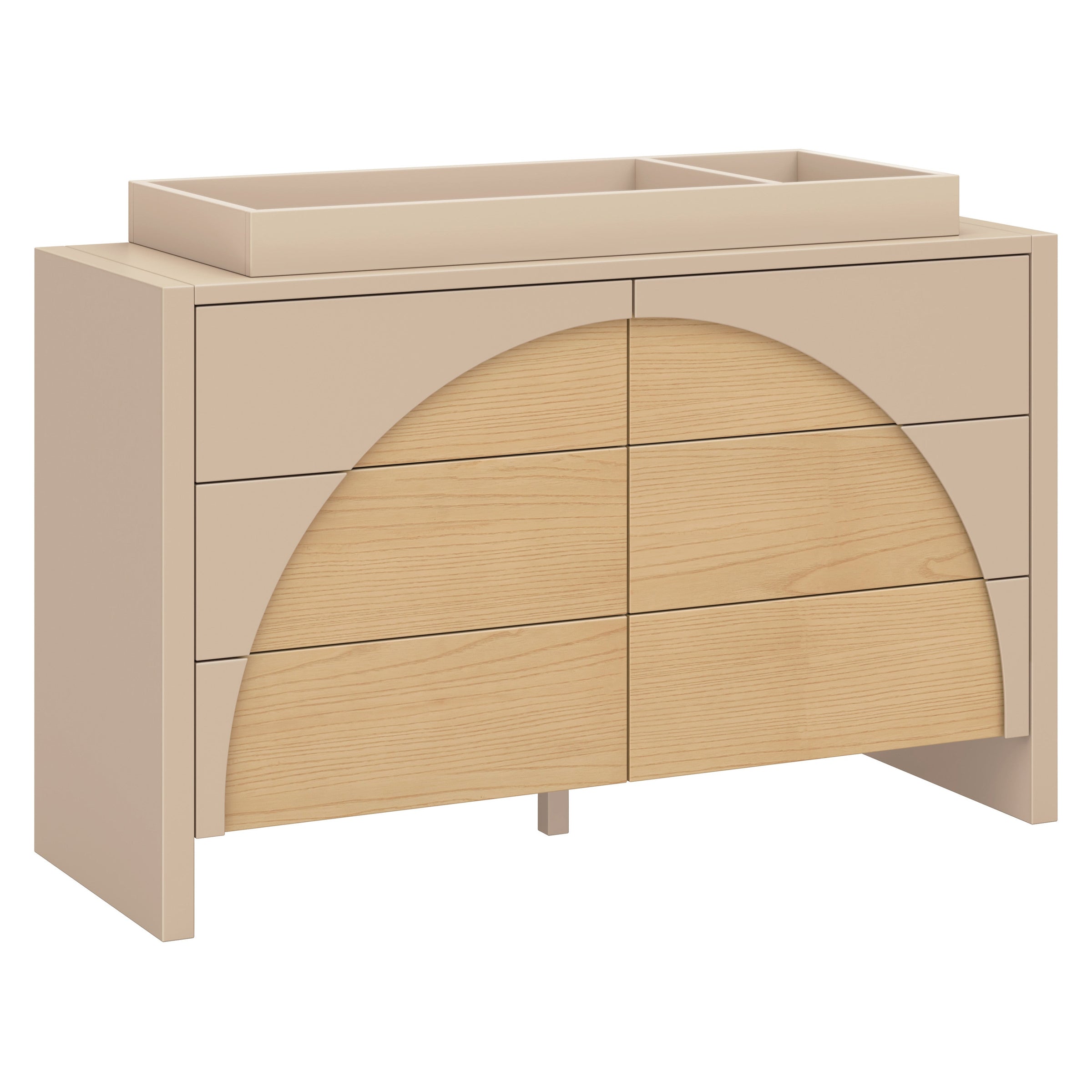M30216TPESH,Moab 6-Drawer Assembled Dresser in Taupe/Ash