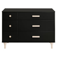 M9016BNX,Lolly 6-Drawer Double Dresser  Assembled in Black/Washed natural