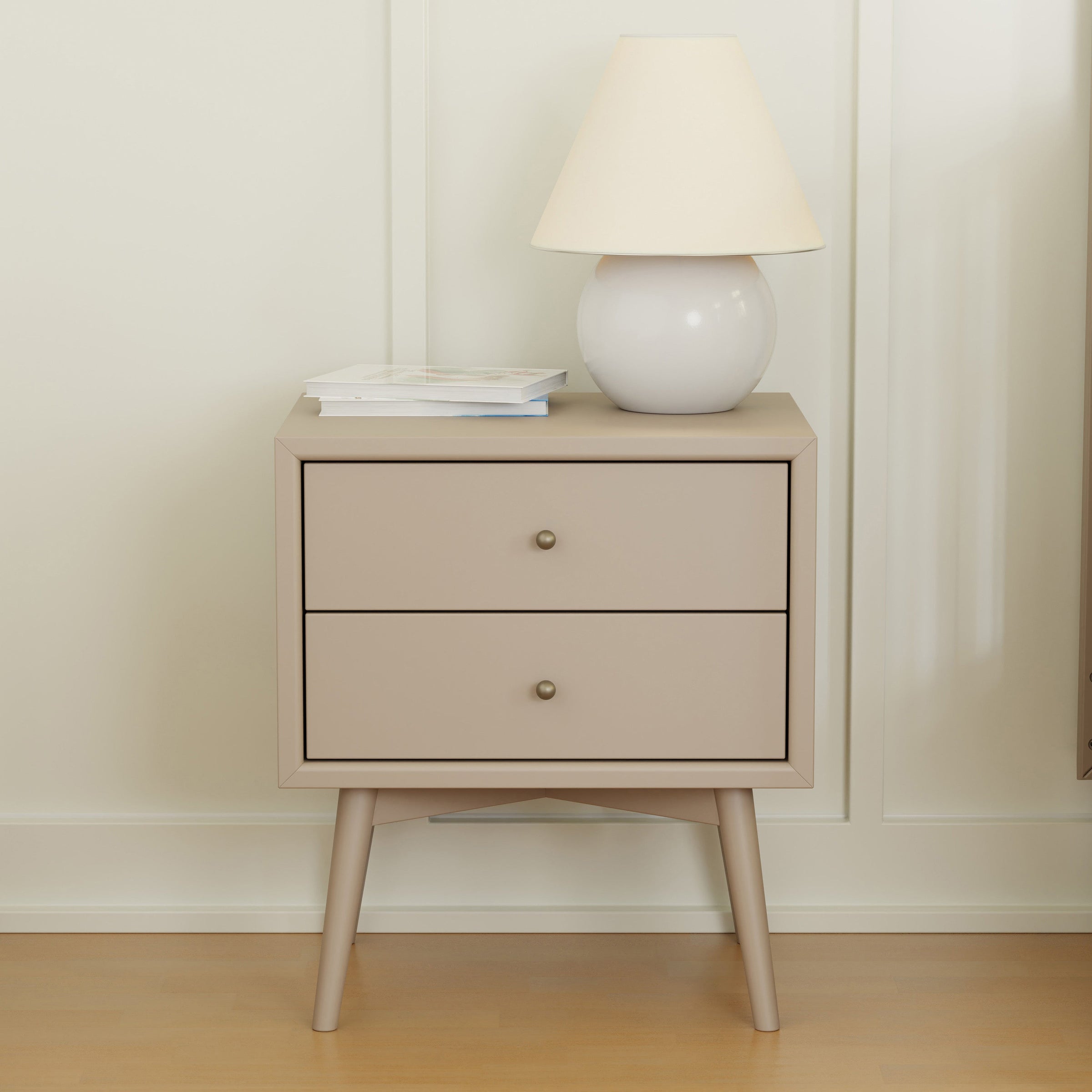 M15960TPE,Palma Nightstand with USB Port  Assembled in Taupe
