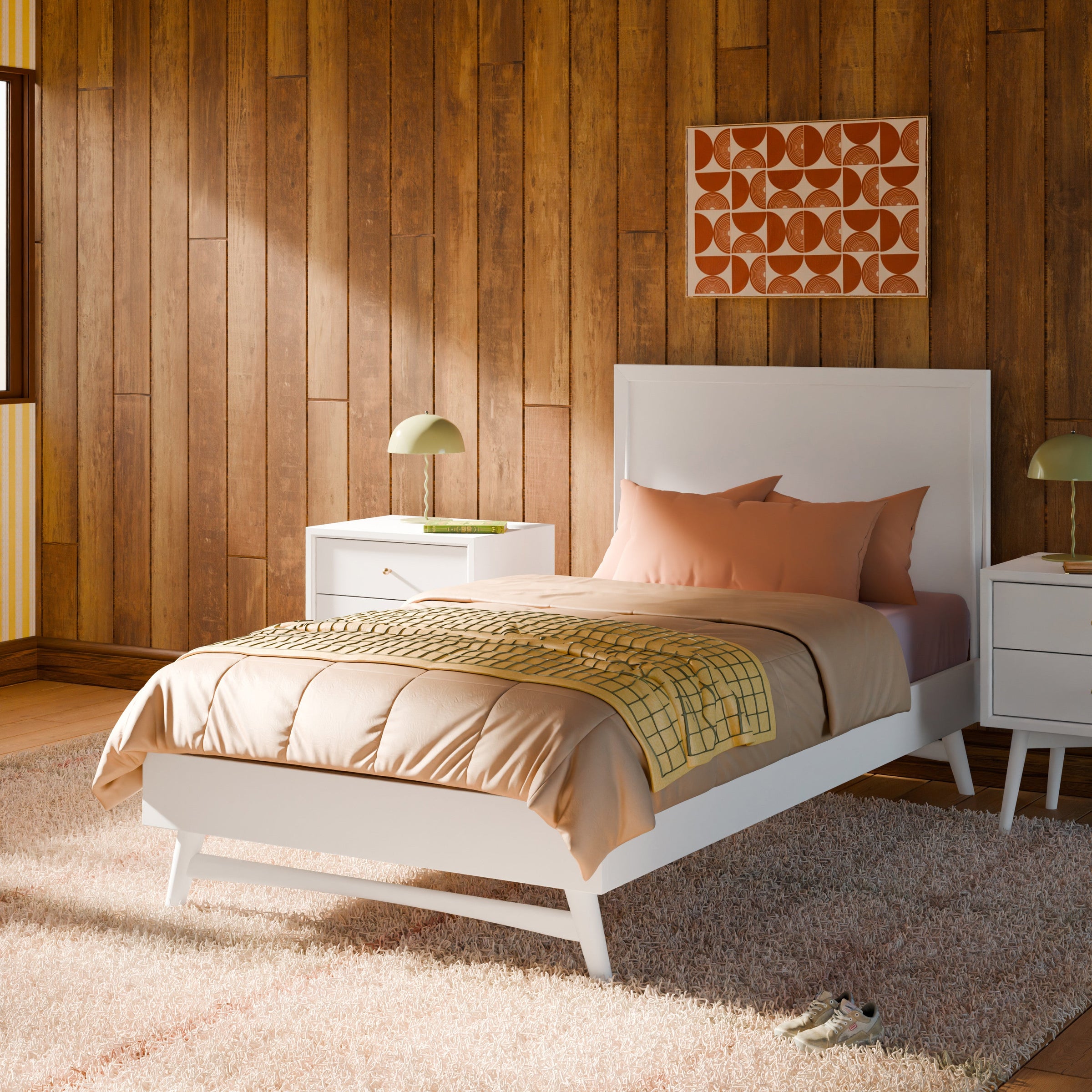 M15969W,Palma Twin Bed in White