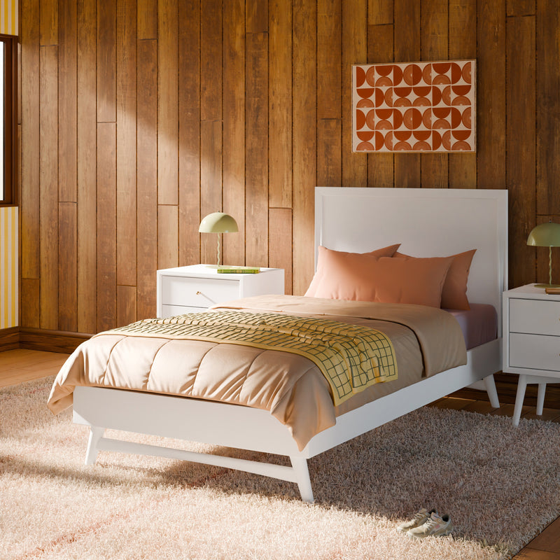 M15969W,Palma Twin Bed in White