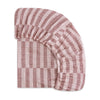 T30435,Maroon Stripe Muslin Crib Sheet in GOTS Certified Organic Cotton