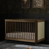 M23701NLBC,Marin with Cane 3-in-1 Convertible Crib in Natural Walnut and Blonde Cane