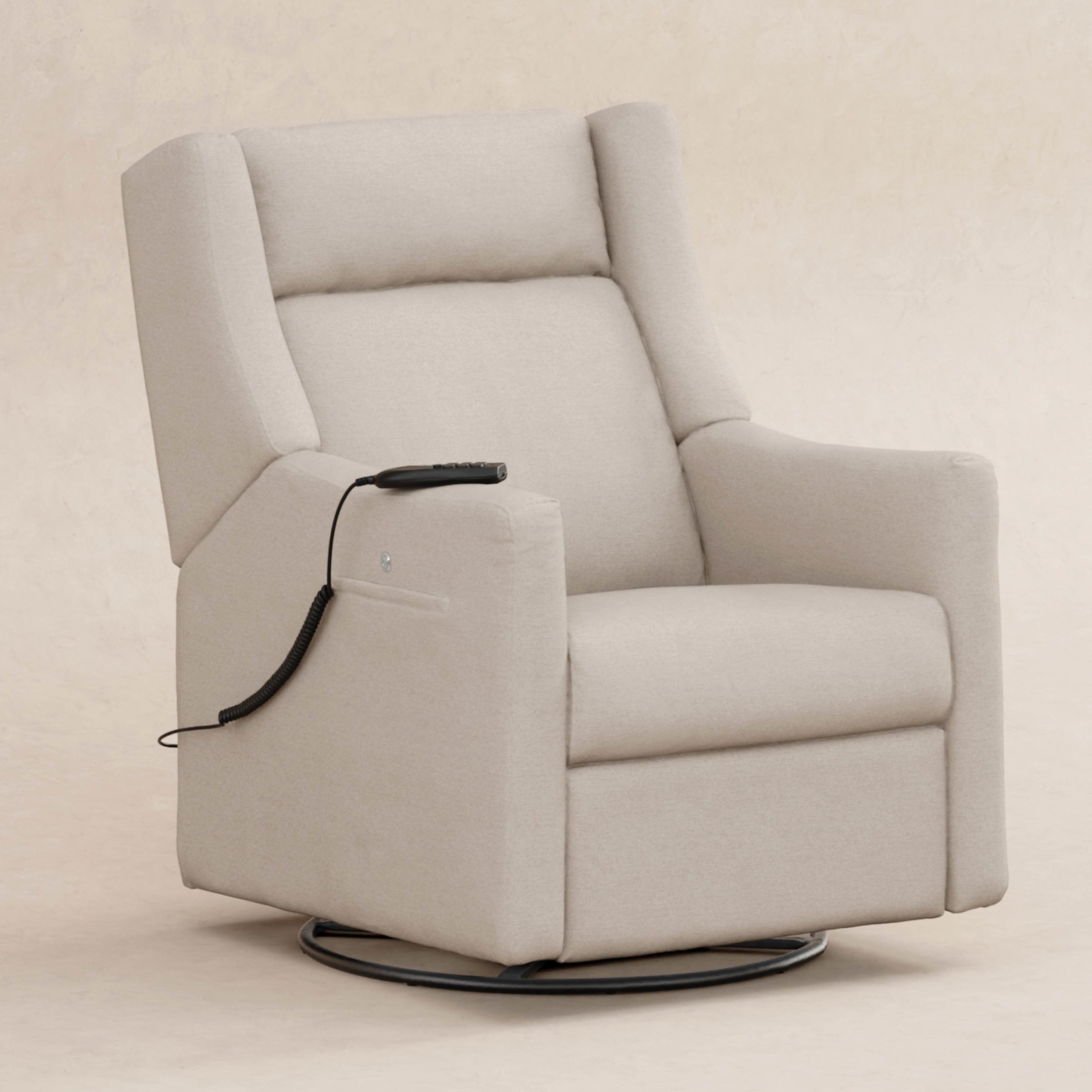 M11283PBEW,Kiwi Deluxe Power Glider Recliner w/Heat&Massage in Performance Beach Eco-Weave