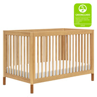 M12901HYVTL,Gelato 4-in-1 Convertible Crib w/Toddler Bed Kit in Honey/Vegan Tan Leather Feet