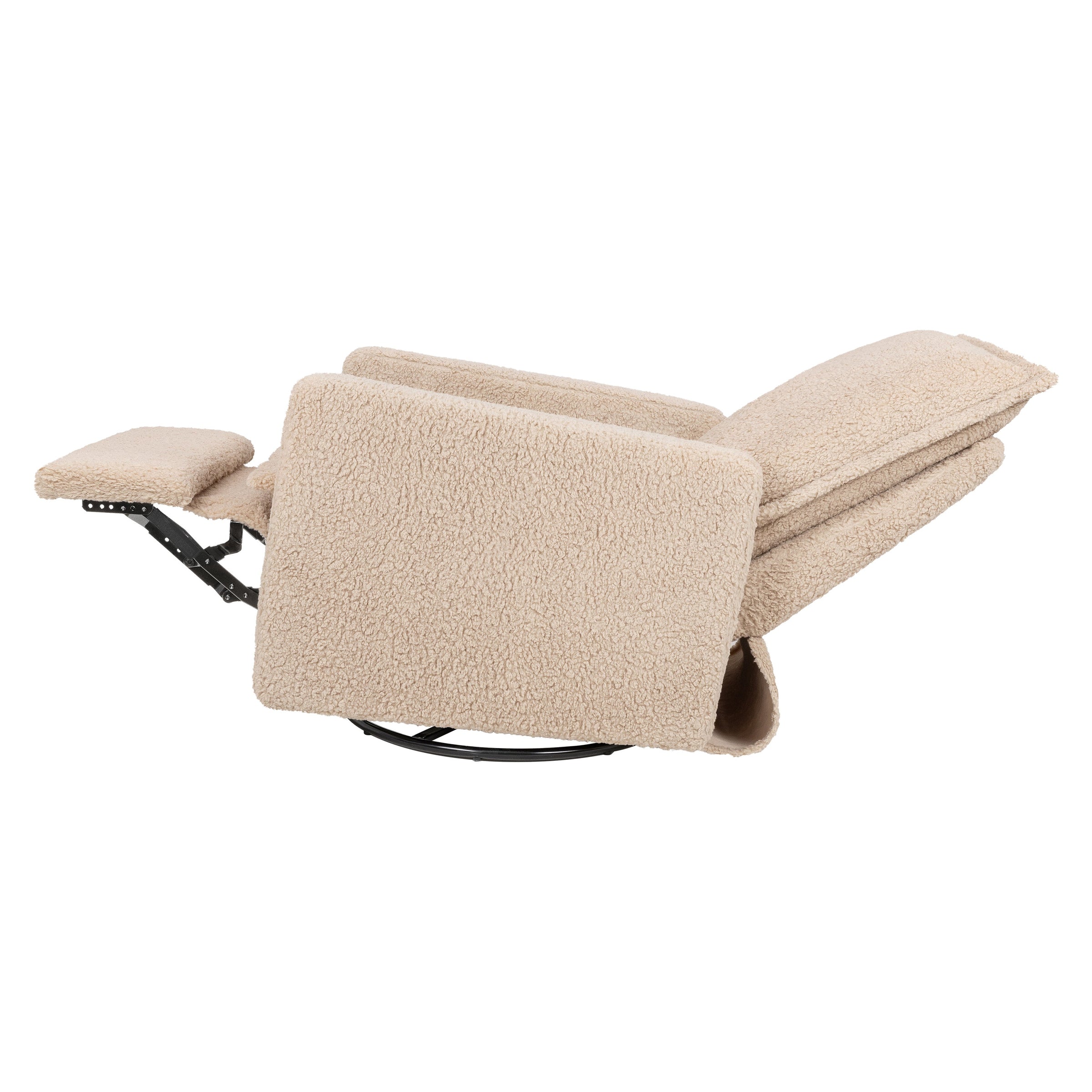 M20977CSG,Cali Flange Gliding Swivel Recliner in Chai Shearling