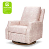 M22287PBRRDB,Crewe Recliner and Swivel Glider in Pure Brer Rabbit in Rose w/Dark Wood Base