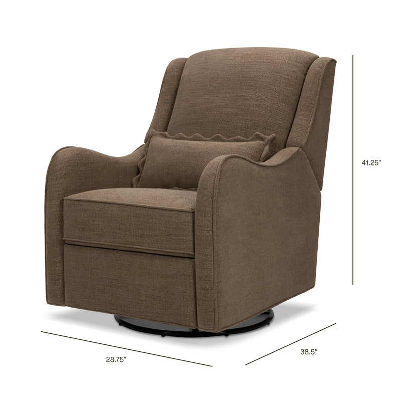 M27787PTEB,Devon Recliner and Swivel Glider in Performance Truffle Eco-Basketweave