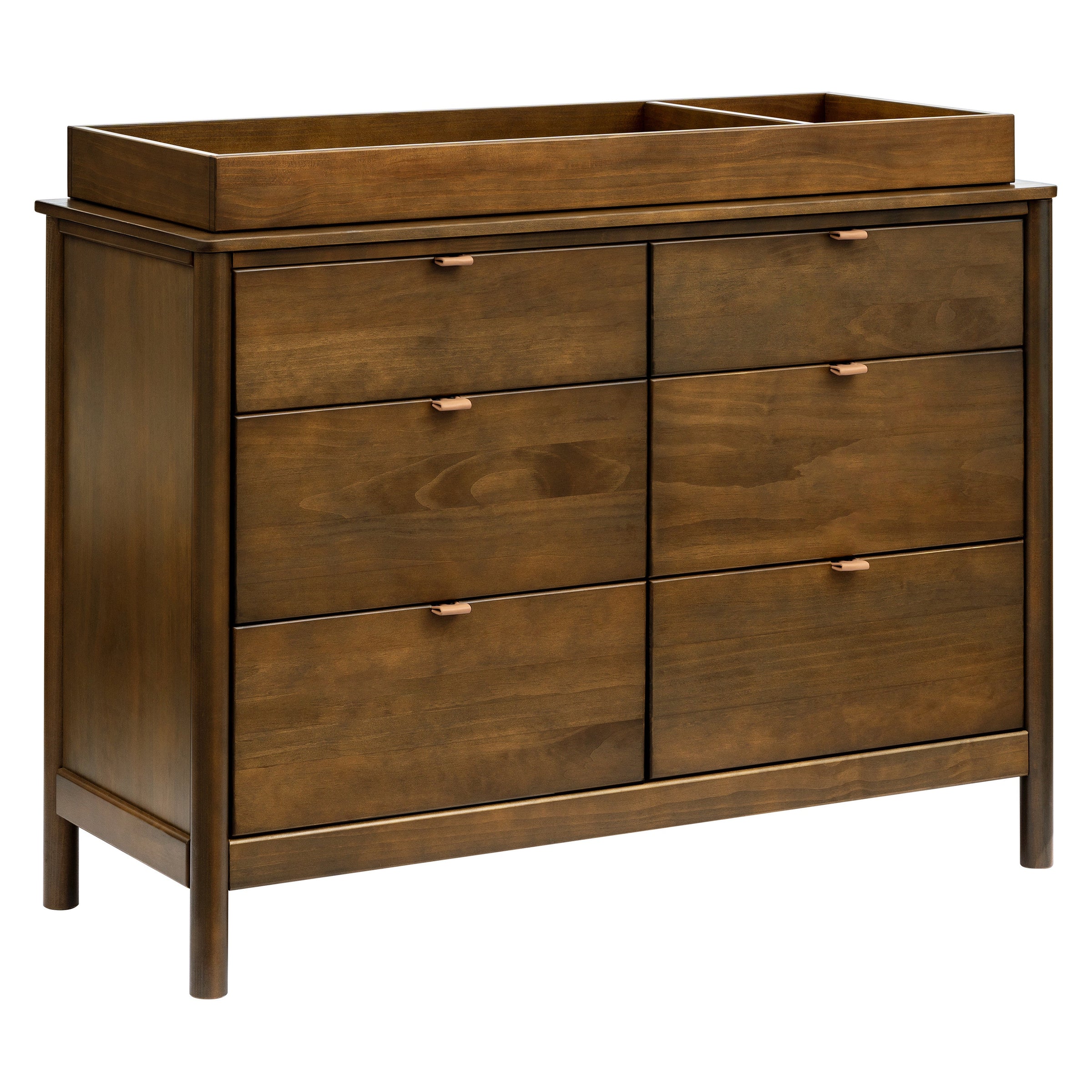 M25616NL,Bondi 6-Drawer Assembled Dresser in Natural Walnut