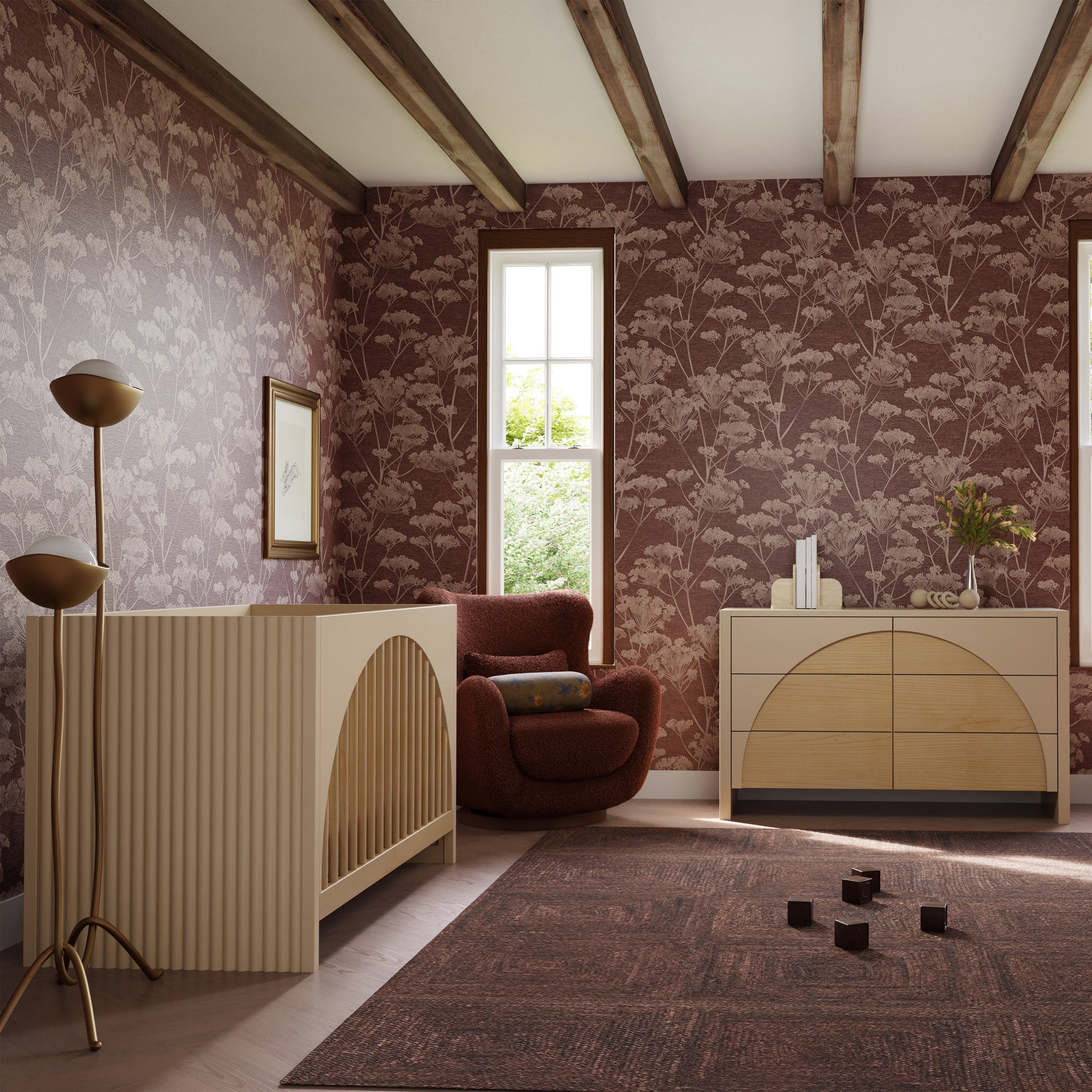 M30201TPESH,Moab 3-in-1 Convertible Crib in Taupe/Ash