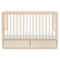 M21601NX,Bento 3-in-1 Convertible Storage Crib w/Toddler Bed Conversion Kit in Washed Natural