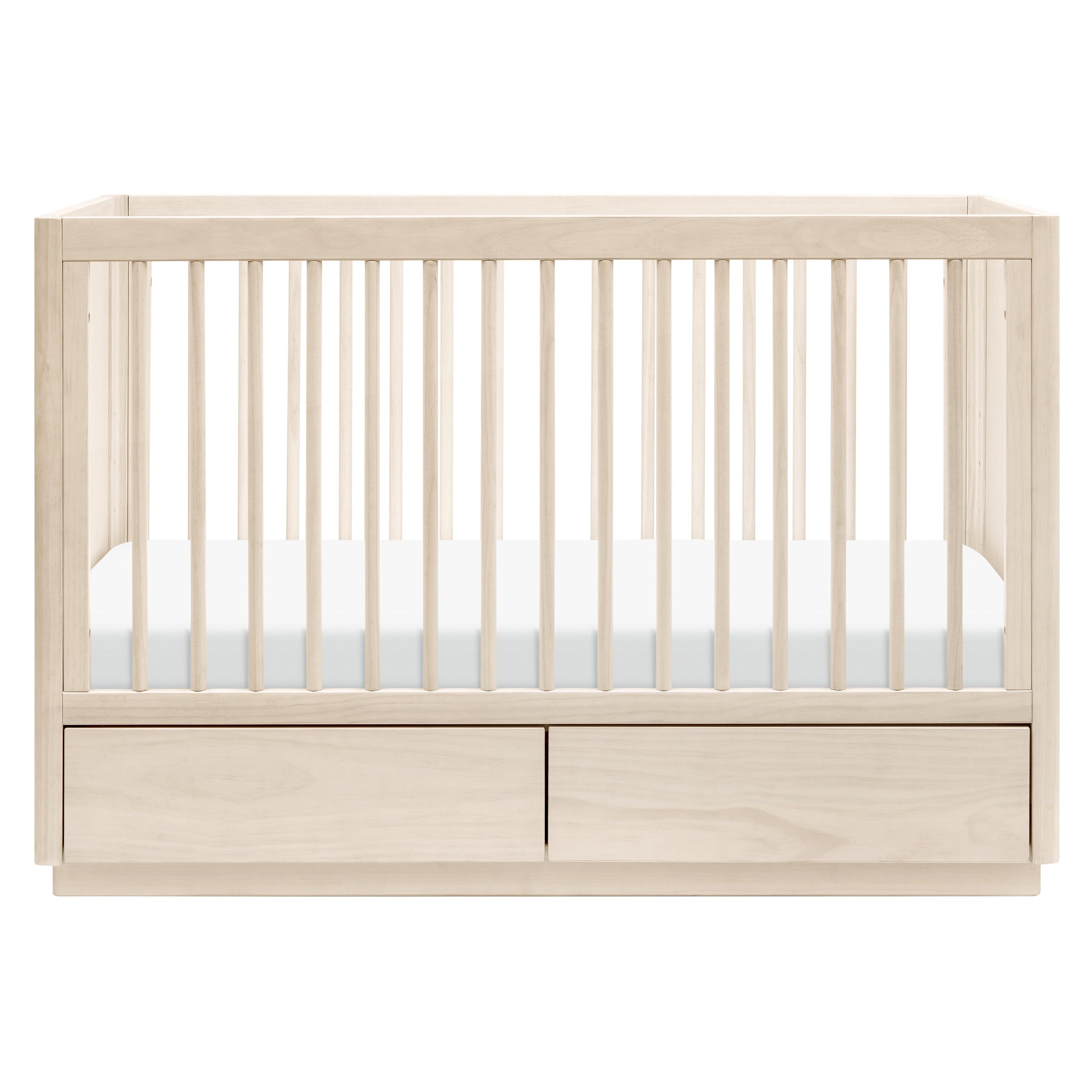 M21601NX,Bento 3-in-1 Convertible Storage Crib w/Toddler Bed Conversion Kit in Washed Natural