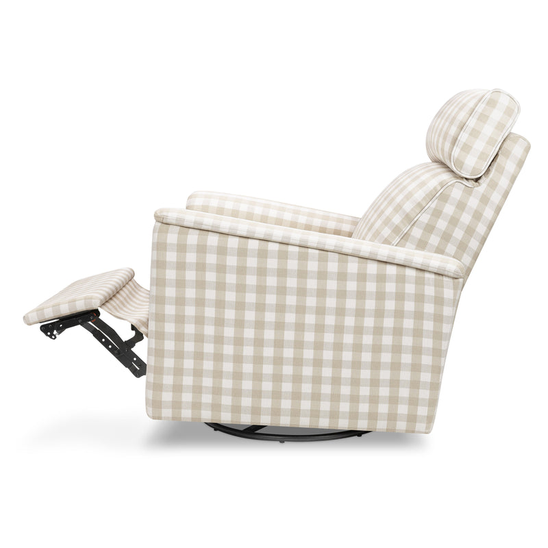 M17182TGH,Willa Pro Power Glider Recliner w/ Power Lumbar in Tan Gingham