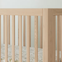 M6601NX,Maki Full-Size Folding Crib w/Toddler Bed Conversion Kit in Washed Natural