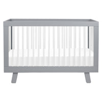 M4201GW,Hudson 3-in-1 Convertible Crib w/Toddler Bed Conversion Kit in Grey/White