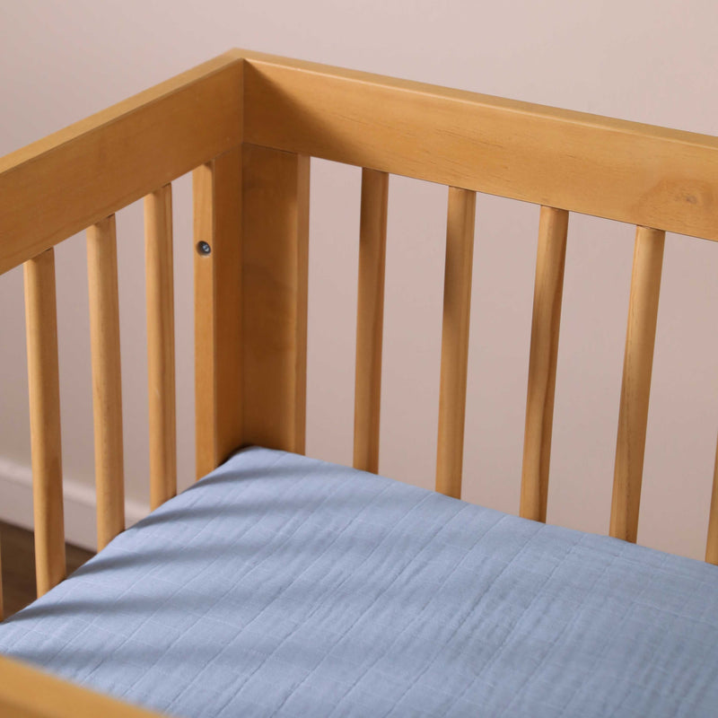 T29635DP,Dewdrop Muslin Crib Sheet in GOTS Certified Organic Cotton