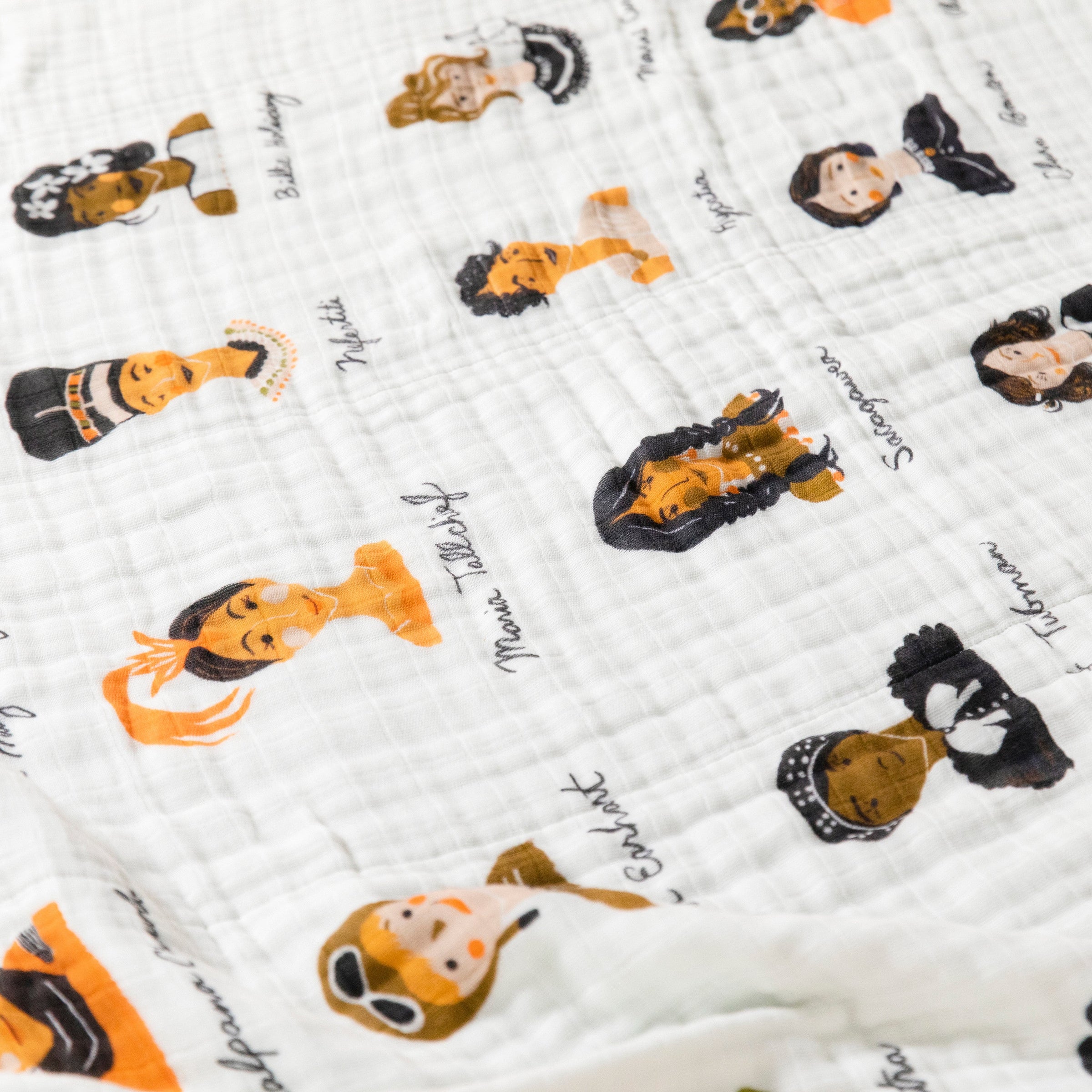 T28439,Women In History Muslin Quilt in GOTS Certified Organic Cotton