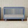 M4201CVB,Hudson 3-in-1 Convertible Crib w/Toddler Bed Conversion Kit in Cove Blue