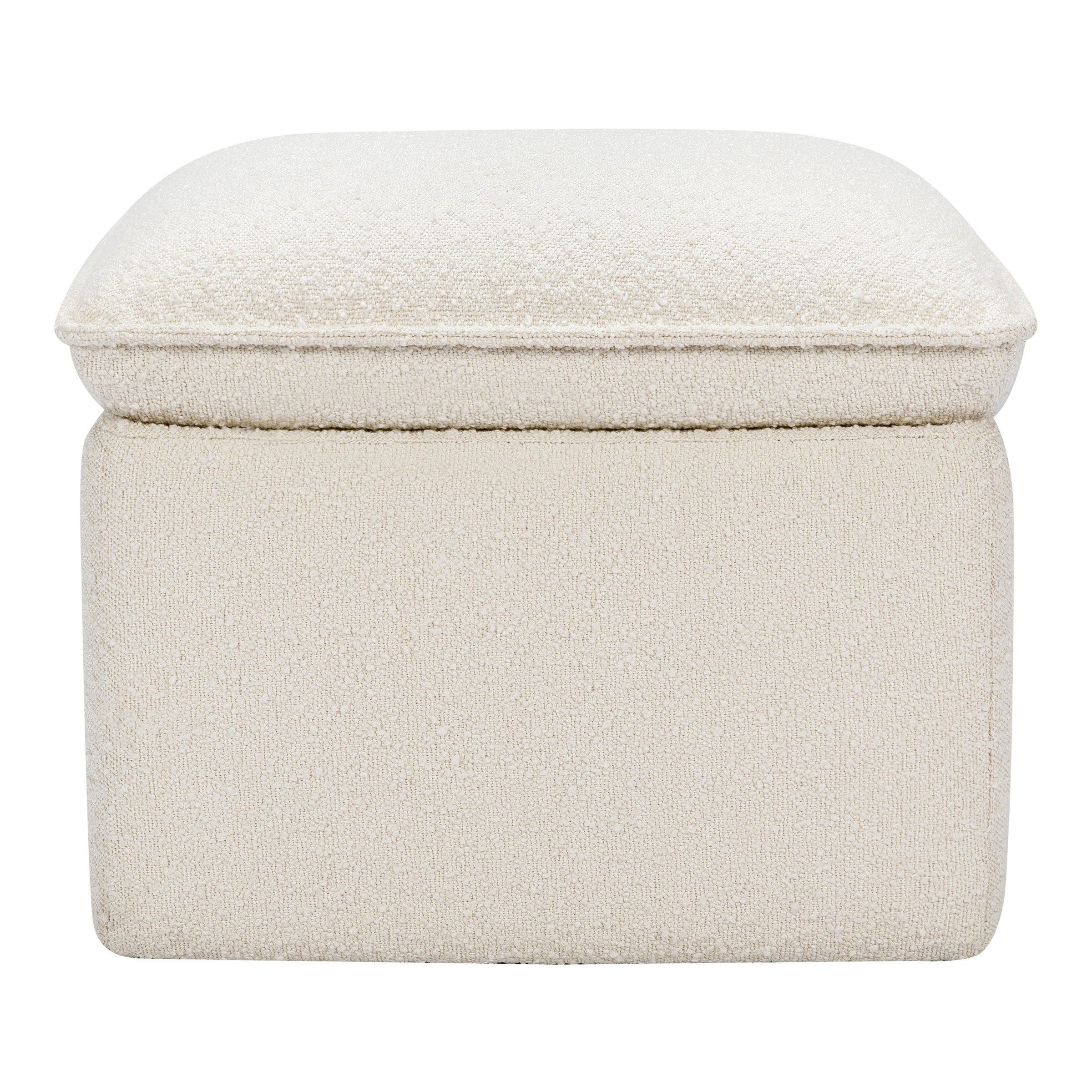 M20985WB,Cali Storage Ottoman in Ivory Boucle