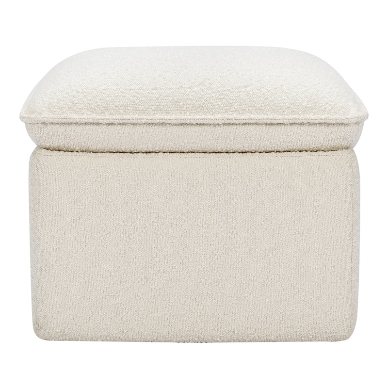 M20985WB,Cali Storage Ottoman in Ivory Boucle