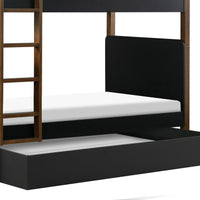 M18494BNL,TipToe Bunk Bed in Black and Natural Walnut