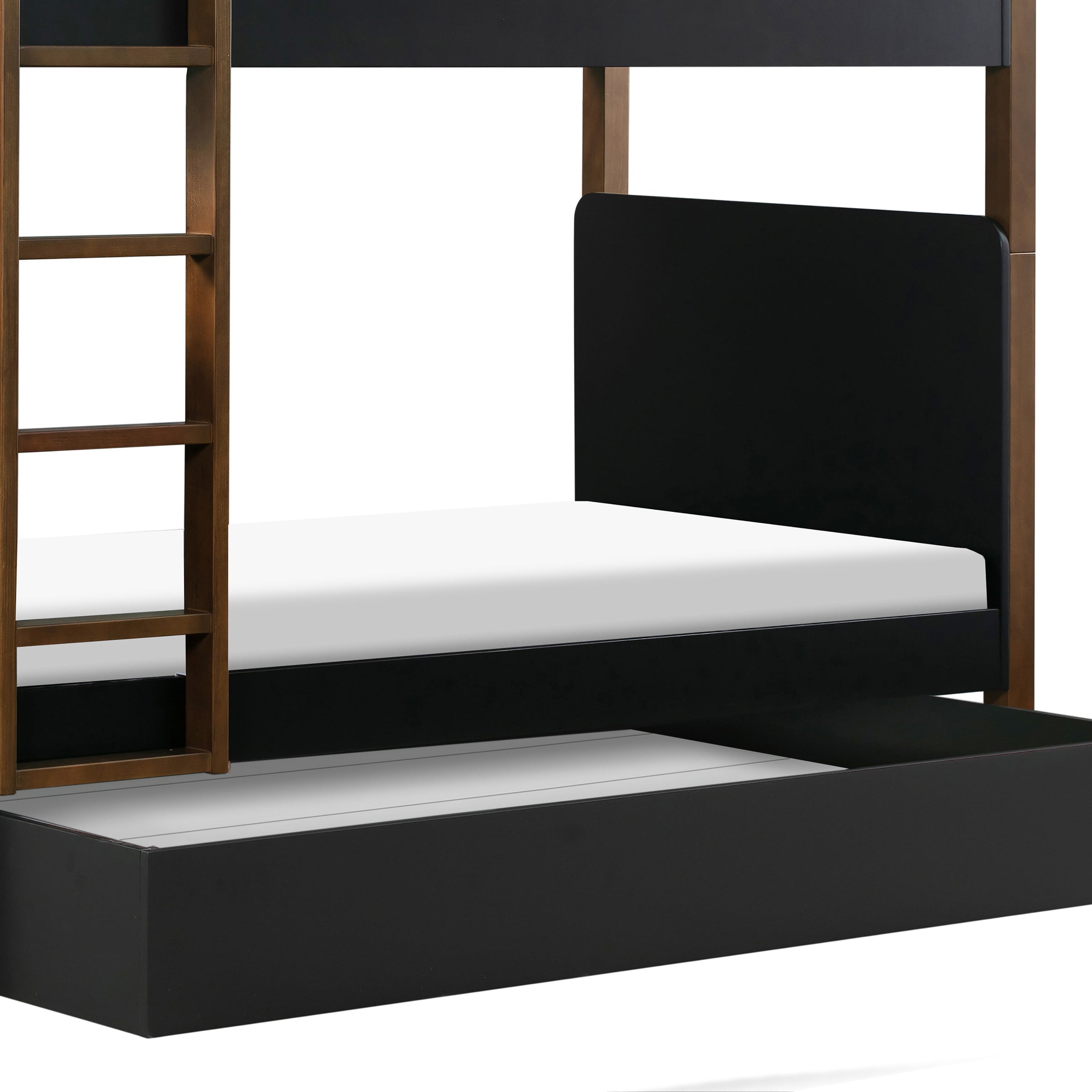 M18494BNL,TipToe Bunk Bed in Black and Natural Walnut