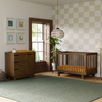 M4201NL,Hudson 3-in-1 Convertible Crib w/Toddler Bed Conversion Kit in Natural Walnut