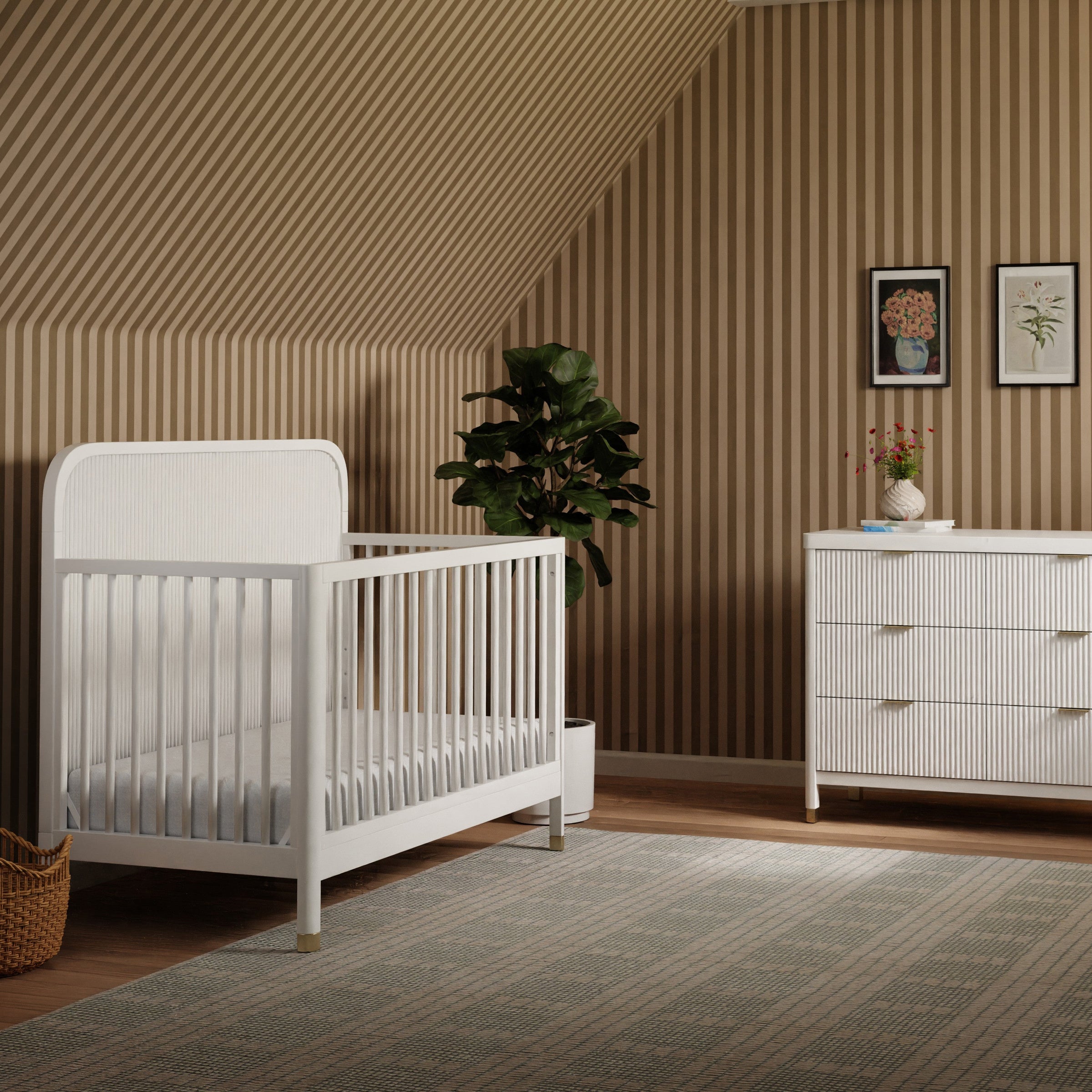 M26701RW,Brimsley Tambour 4-in-1 Convertible Crib in Warm White