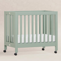 M6698LS,Origami Mini Crib in Light Sage