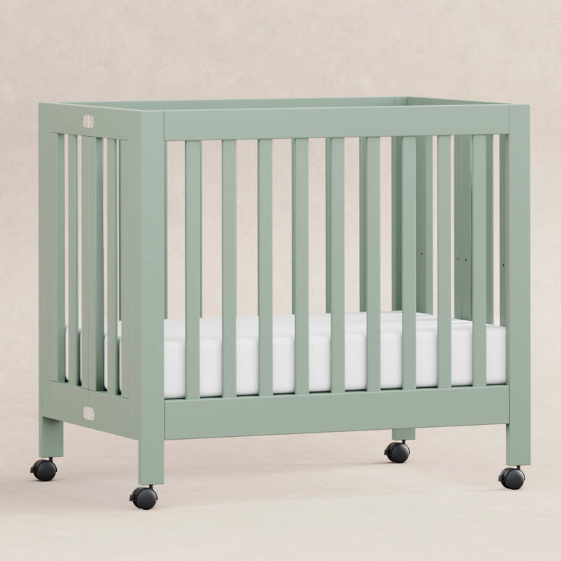 M6698LS,Origami Mini Crib in Light Sage