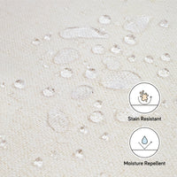 M26385PCMEWLB,Kiwi Gliding Ottoman in Performance Cream Eco-Weave w/ Light Wood Base