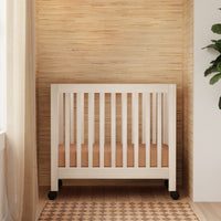M6698NX,Origami Mini Crib in Washed Natural