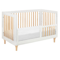 M9001WN,Lolly 3-in-1 Convertible Crib w/Toddler Bed Conversion Kit in White/Natural