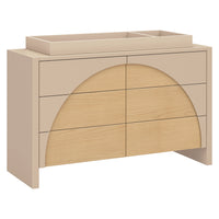 M30216TPESH,Moab 6-Drawer Assembled Dresser in Taupe/Ash