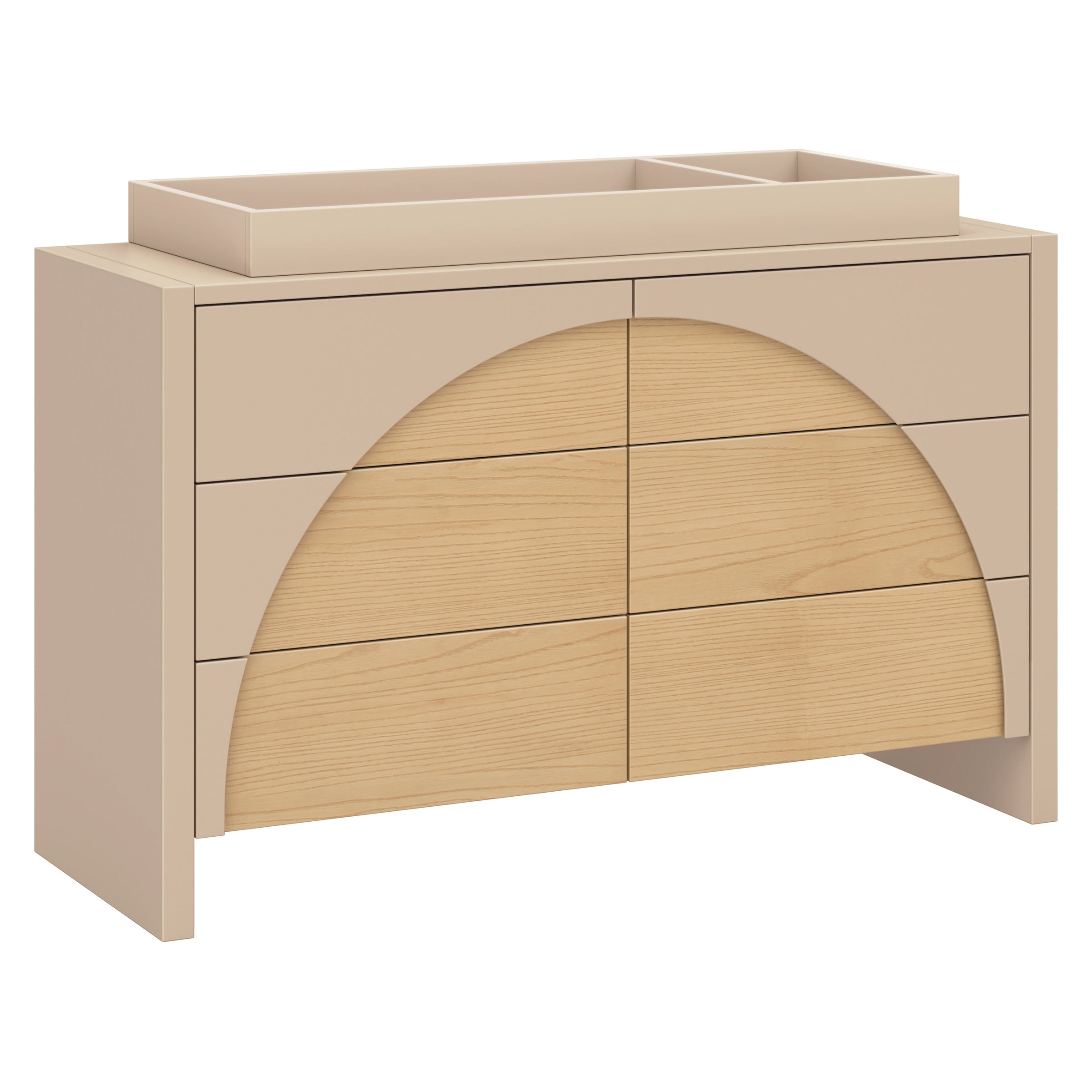 M30216TPESH,Moab 6-Drawer Assembled Dresser in Taupe/Ash