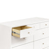 M15916RW,Palma 7-Drawer Double Dresser  Assembled in Warm White