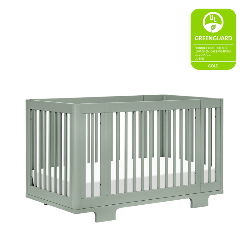 M23401LS,Yuzu 8-in-1 Convertible Crib w/All-Stages Conversion Kits in Light Sage