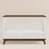 M5801WNL,Scoot 3-in-1 Convertible Crib w/ToddlerBed Conversion Kit in White/NaturalWalnut