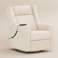 M11283AT,Kiwi Deluxe Power Glider Recliner w/Heat&Massage in Almond Teddy Loop