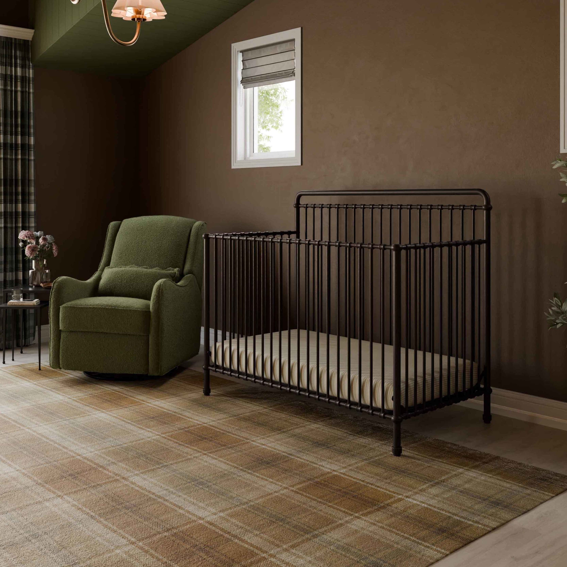 B15301UR,Winston 4-in-1 Convertible Crib in Vintage Iron