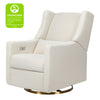 M11288WBG,Kiwi Glider Recliner w/ Electronic Control and USB in Ivory Boucle w/Gold Base