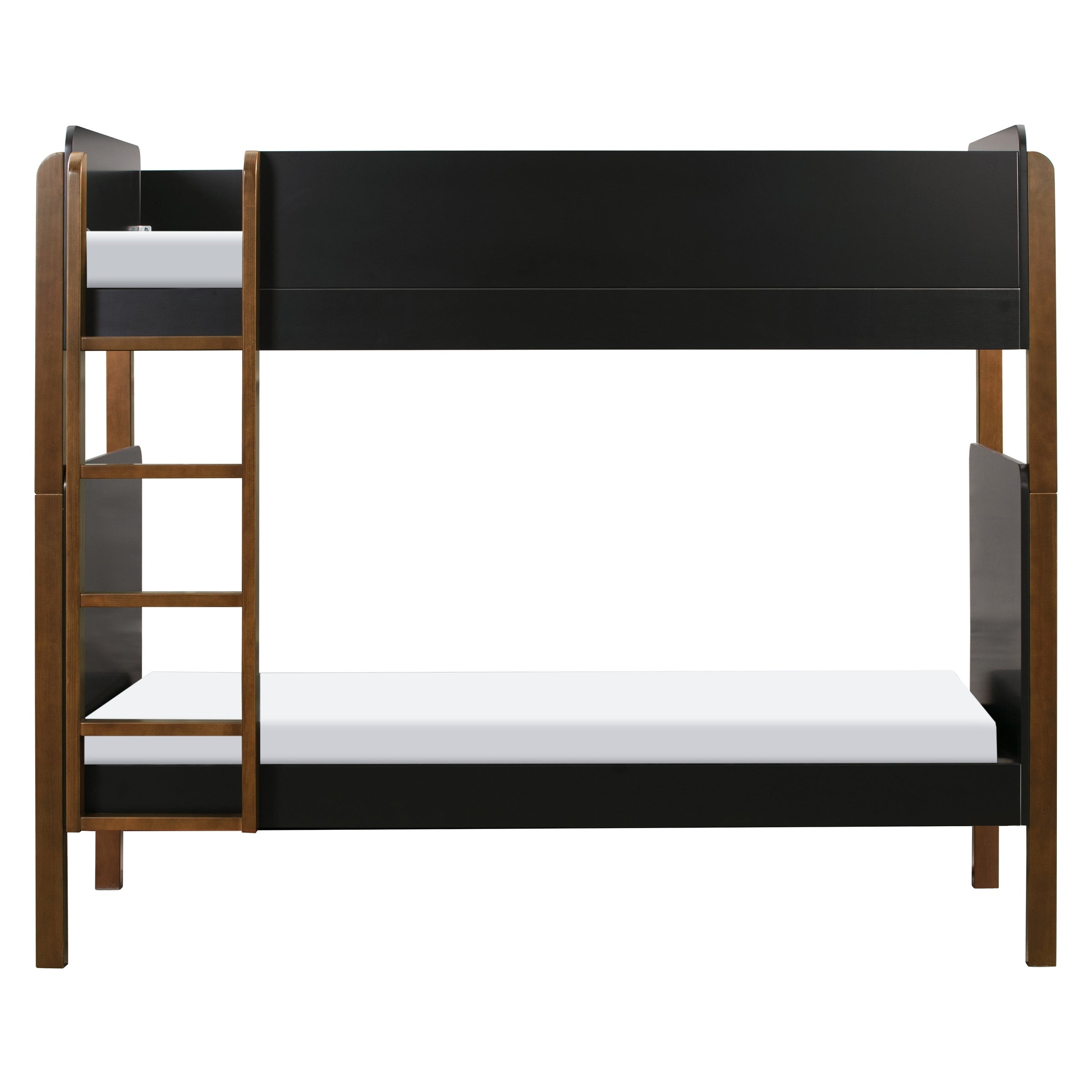 M18494BNL,TipToe Bunk Bed in Black and Natural Walnut