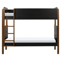 M18494BNL,TipToe Bunk Bed in Black and Natural Walnut