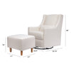 M11287PCMEW,Toco Swivel Glider and Ottoman in Performance Cream Eco-Weave w/Natural Feet