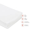 T29437,Plain White Quilted Muslin Changing Pad Cover in GOTS Certified Organic Cotton