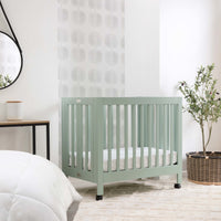 M6698LS,Origami Mini Crib in Light Sage