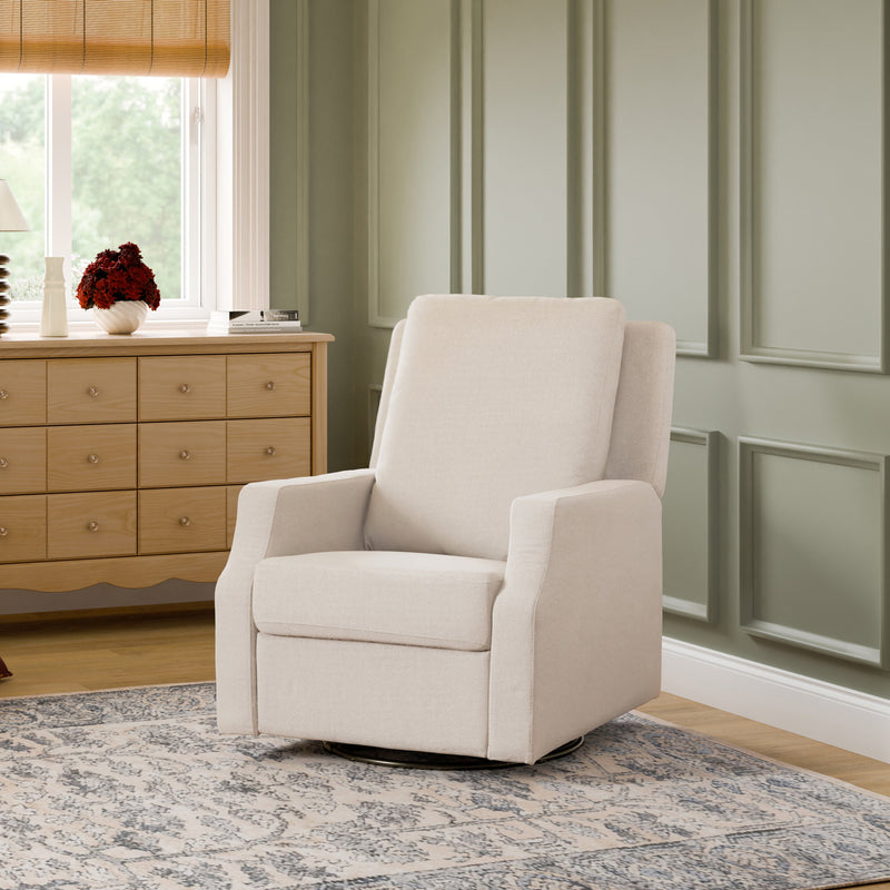 M22287PCMEW,Crewe Recliner and Swivel Glider in Performance Cream Eco-Weave