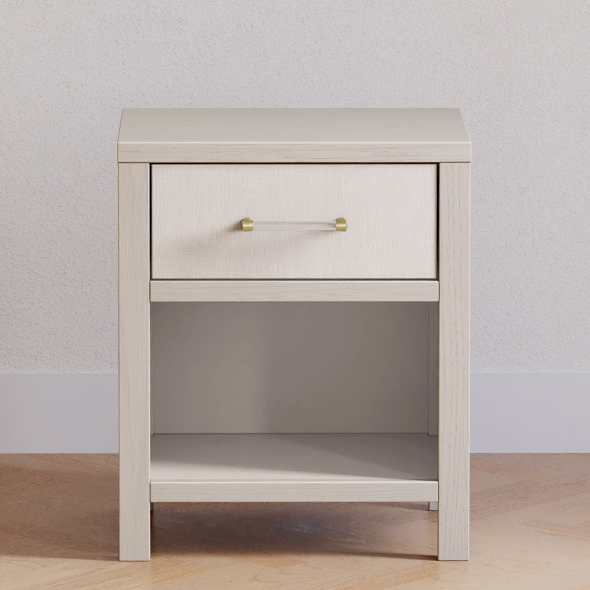 M24860WDFPEW,Eloise Nightstand  Assembled in White Driftwood and Performance Pearl Eco-Weave