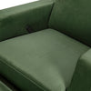 M22287FGVLB,Crewe Recliner and Swivel Glider in Forest Green Velvet w/Light Wood Base
